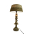Lampa rzeźbiona z drewna mango z abażurem